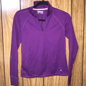 Quarter zip workout top